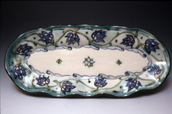 Lotus Flower Platter with scalloped edge ( front)