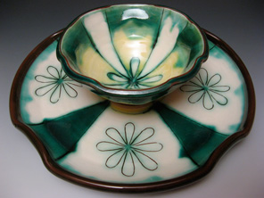 sauce bowl and plate